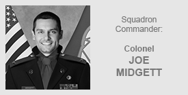 Squadron Commander: Col. Joe Midgett
