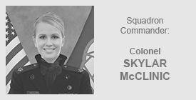 Squadron Commander: Col. Skylar McClinic